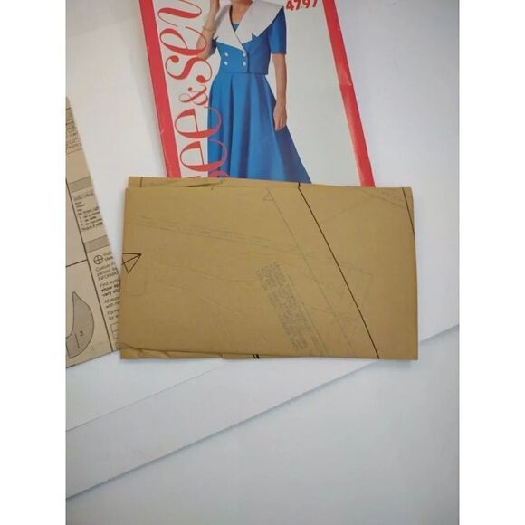 Vintage Butterick 4797 See Sew 2 Piece Dress Jacket Misses 6-8-10 UNCUT … - Picture 9 of 9